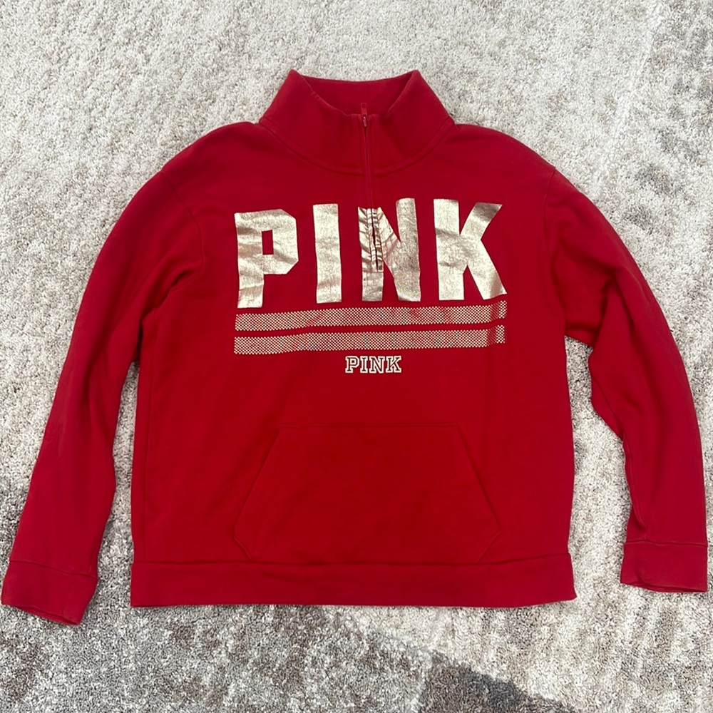 Victoria’s Secret Pink size M quarter zip pull over